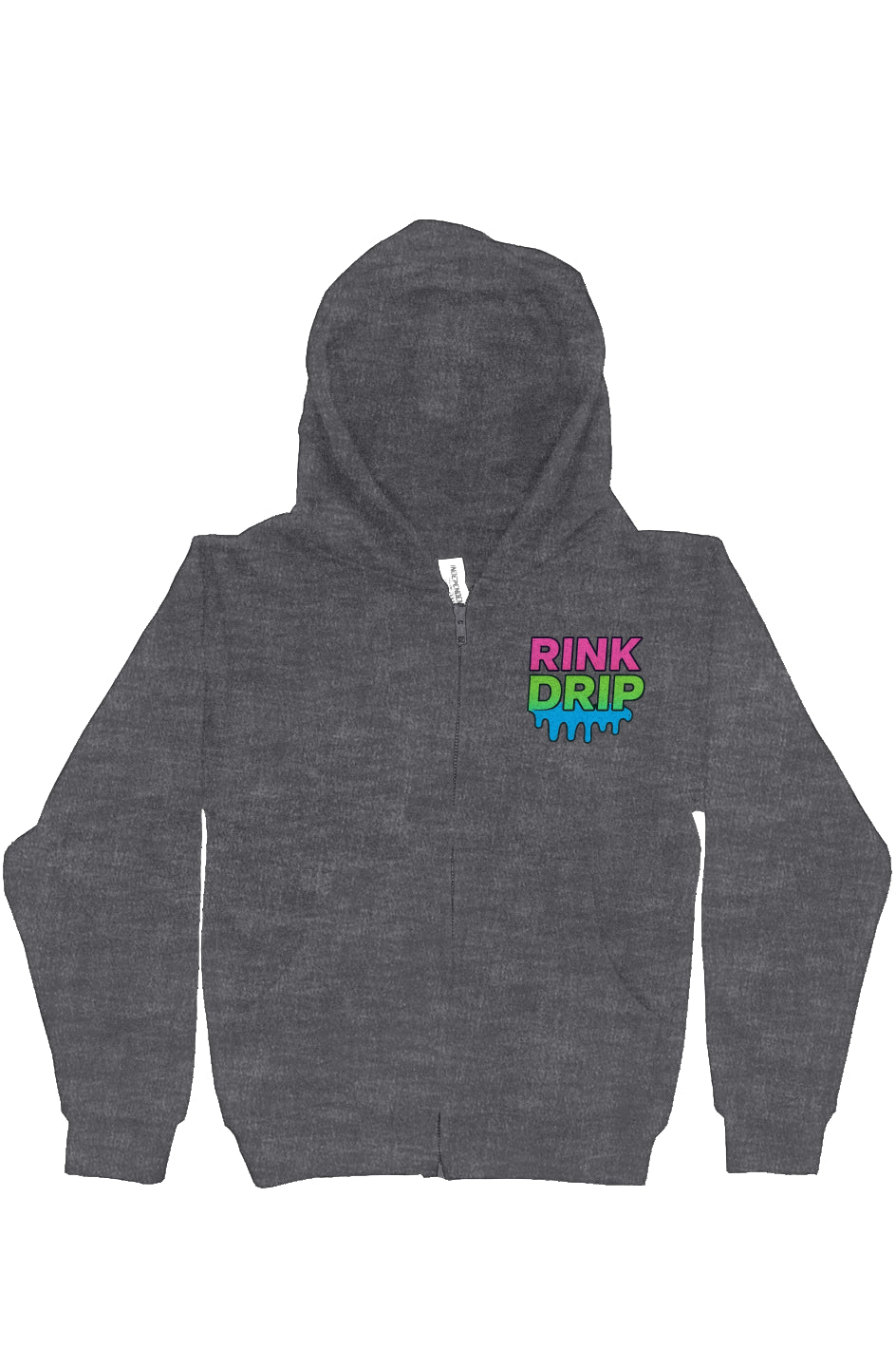 Rink Drip Youth Full-Zip Hoodie – Neon Edition