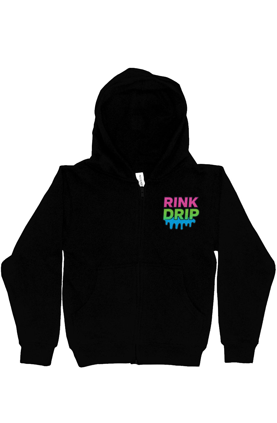Rink Drip Youth Full-Zip Hoodie – Neon Edition