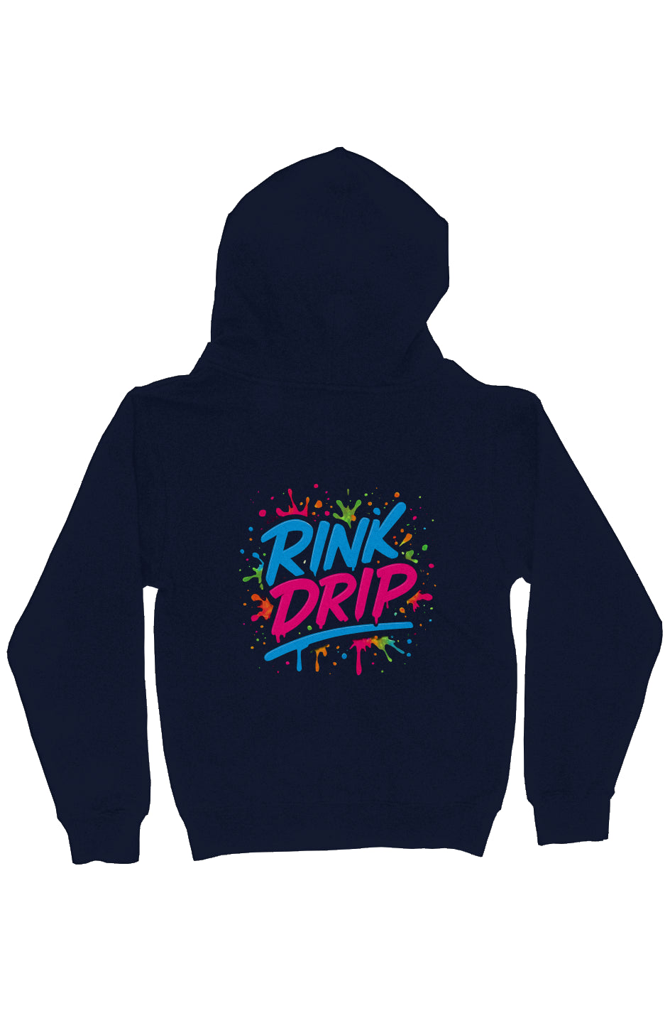Rink Drip Youth Zip Hoodie - Neon Splash Edition