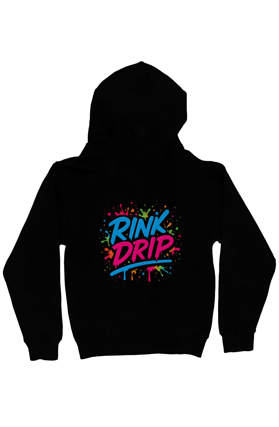 Rink Drip Youth Zip Hoodie - Neon Splash Edition