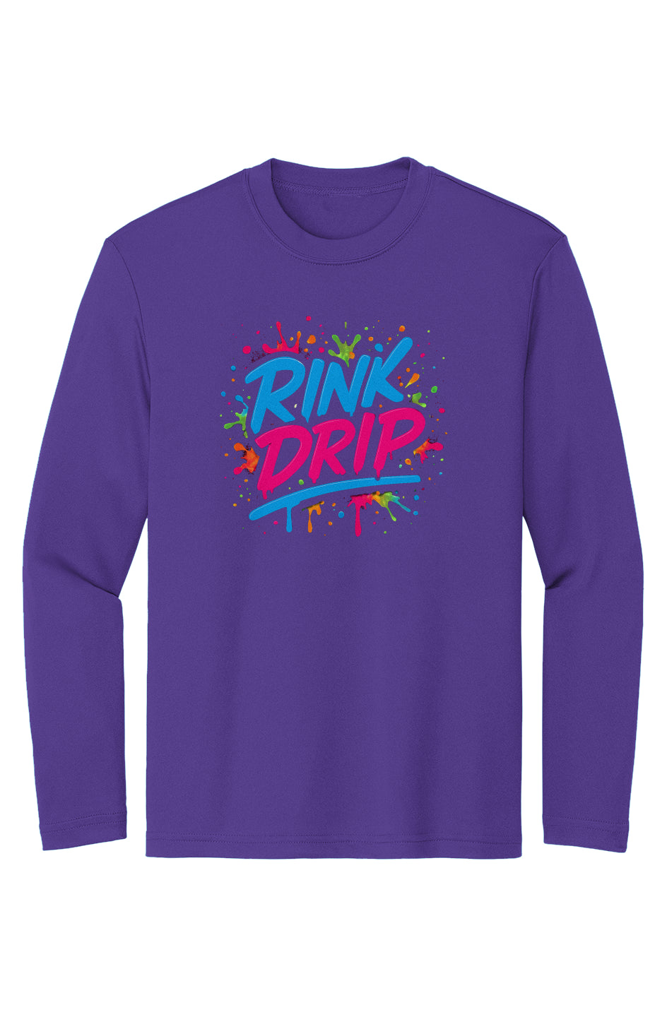 Rink Drip Youth Long Sleeve Tee - Neon Edition