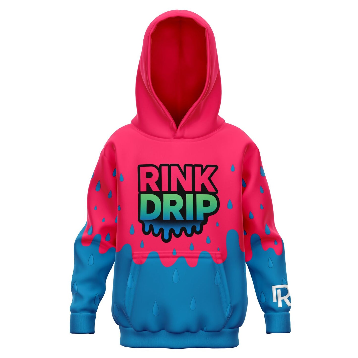 Rink Drip Youth Hoodie – Pink & Blue Drop Edition