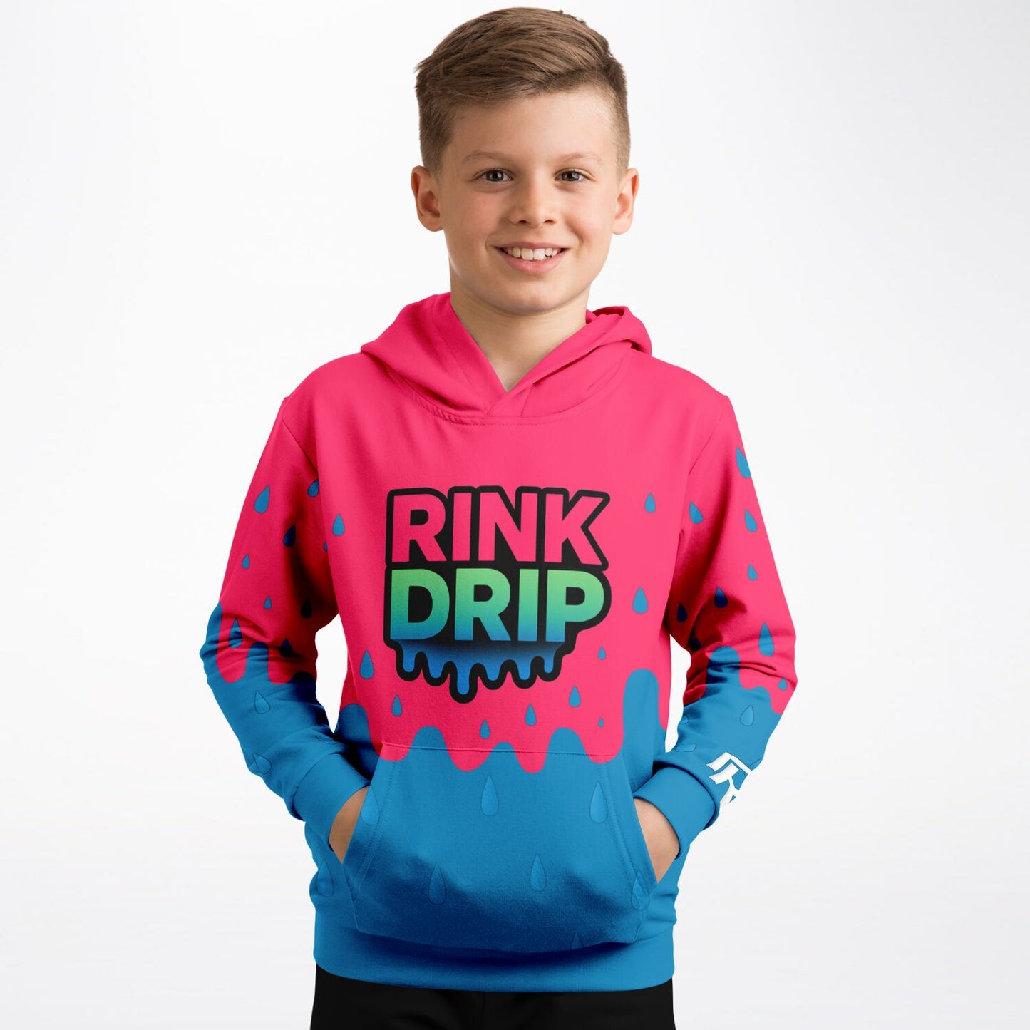 Rink Drip Youth Hoodie – Pink & Blue Drop Edition