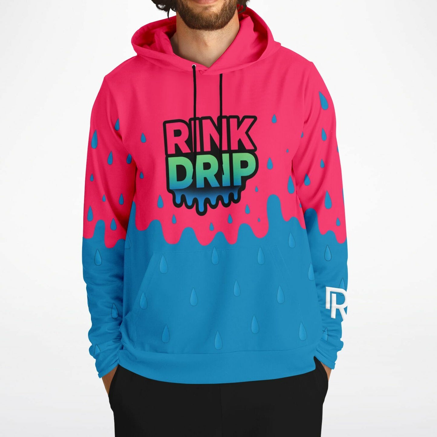 Rink Drip Adult Hoodie – Pink & Blue Drop Edition