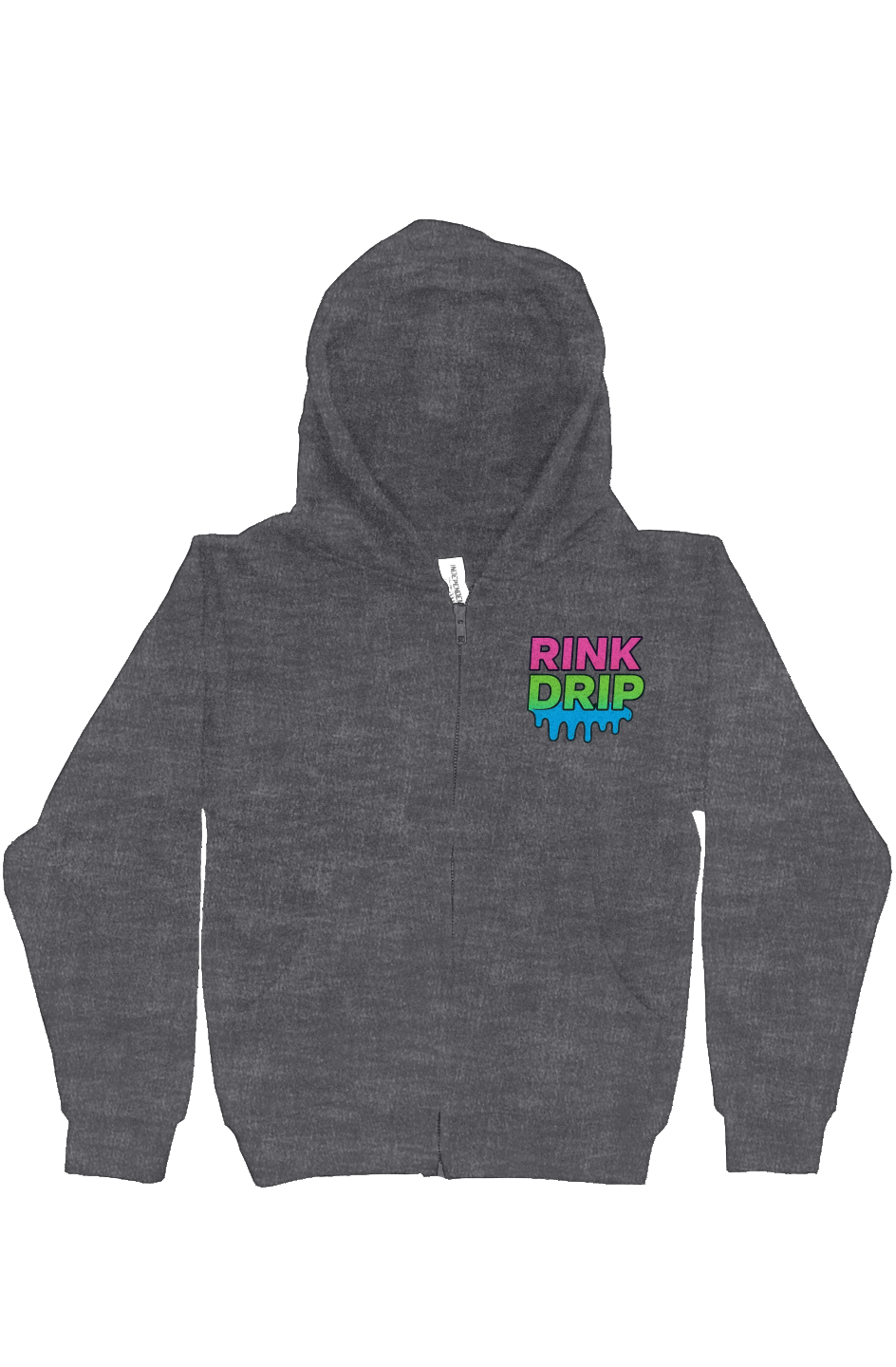 Rink Drip Youth Full-Zip Hoodie – Neon Edition