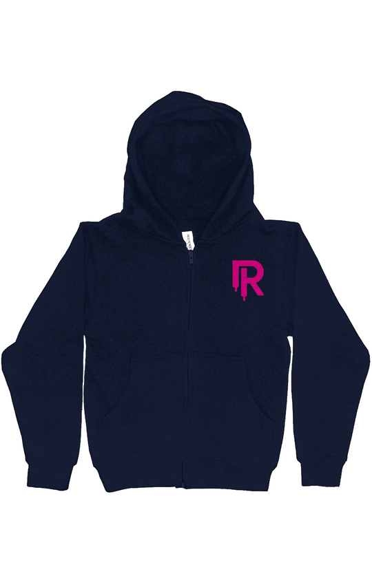 Rink Drip Youth Zip Hoodie - Neon Splash Edition