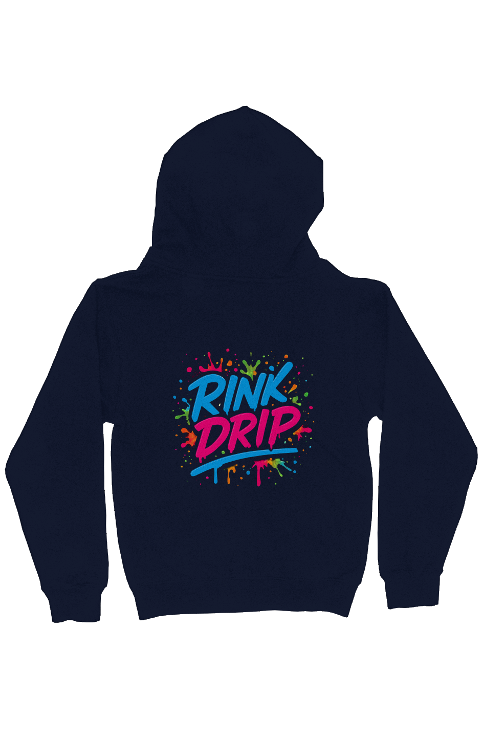 Rink Drip Youth Zip Hoodie - Neon Splash Edition