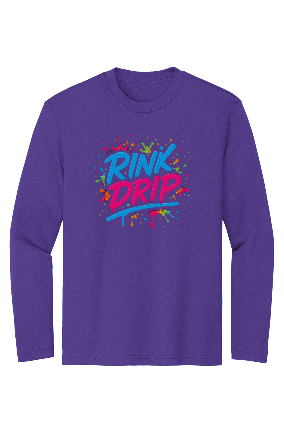 Rink Drip Youth Long Sleeve Tee - Neon Edition