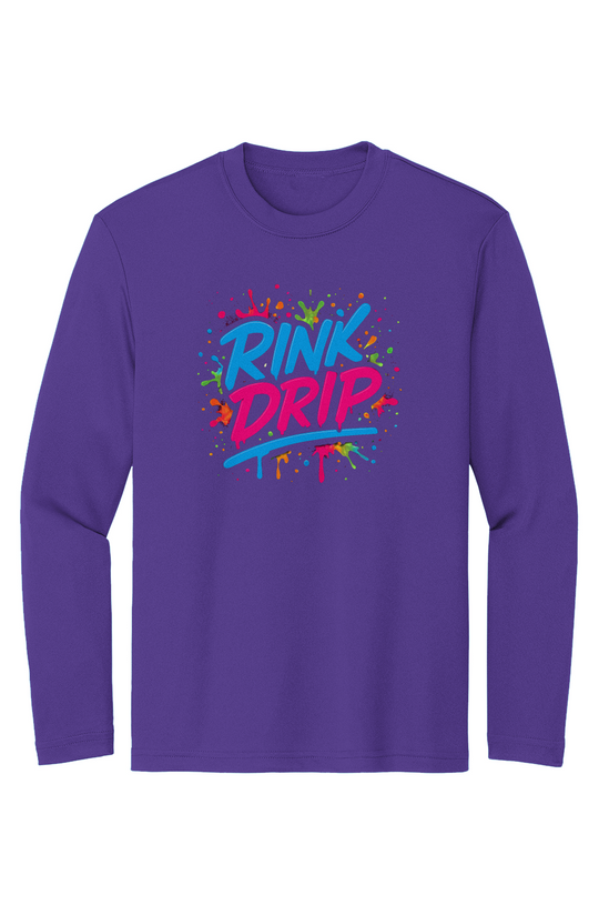 Rink Drip Youth Long Sleeve Tee - Neon Edition