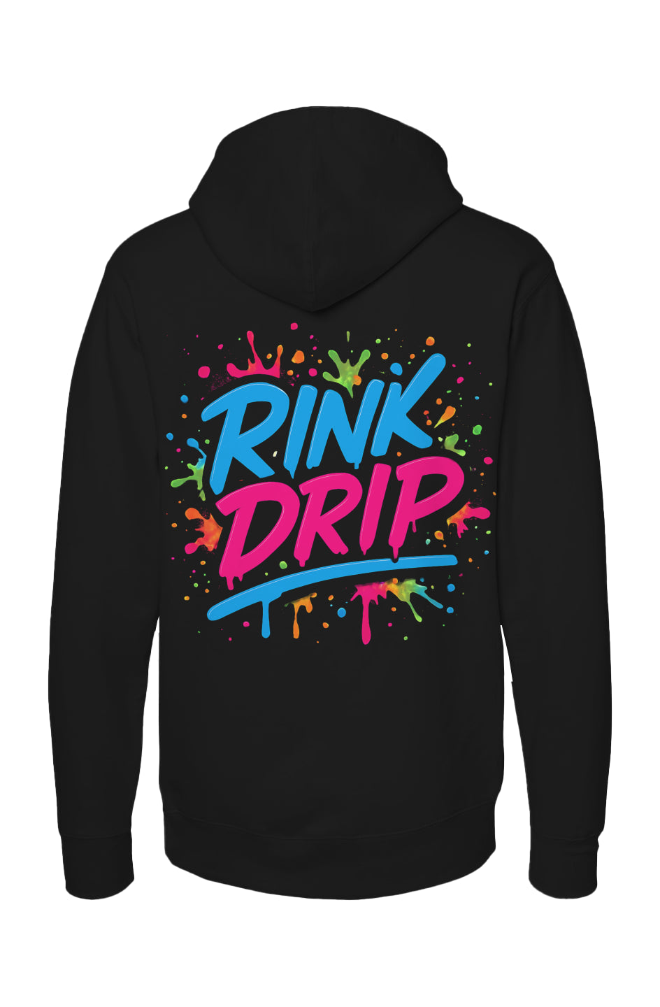 Rink Drip Fleece Hoodie – Neon Splash Edition