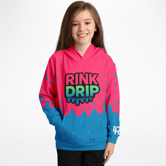 Rink Drip Youth Hoodie – Pink & Blue Drop Edition