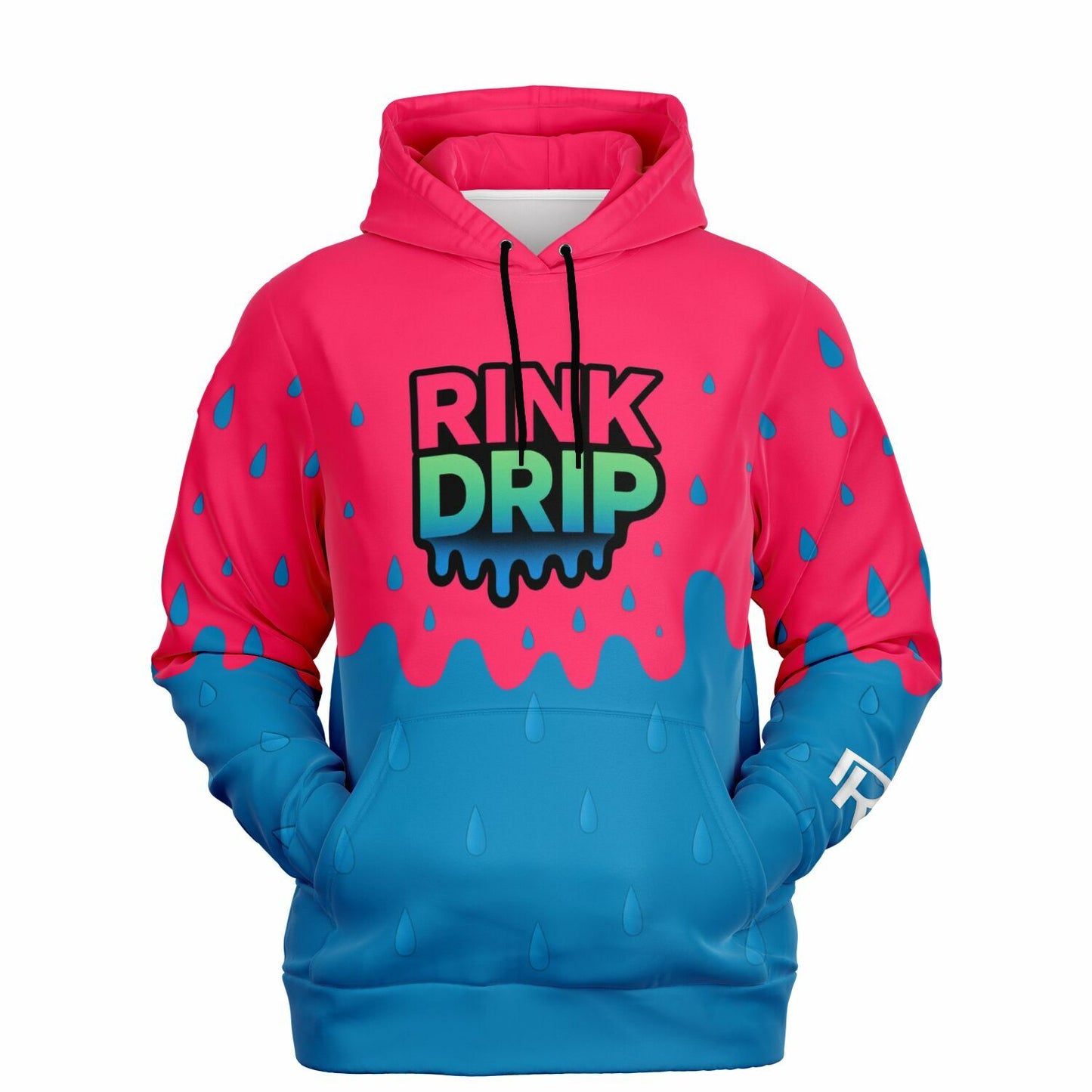 Rink Drip Adult Hoodie – Pink & Blue Drop Edition